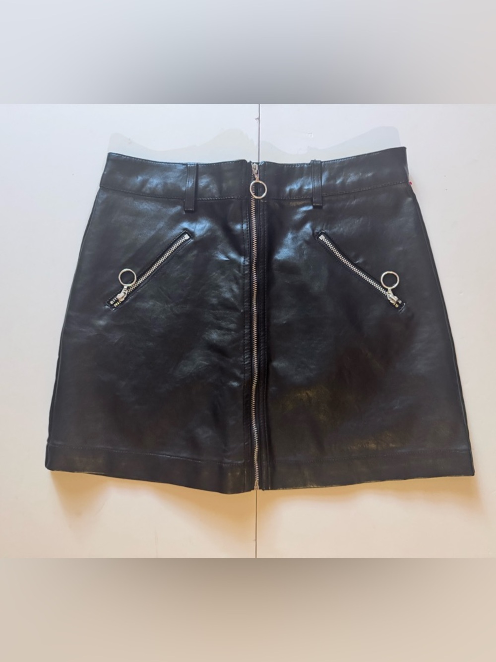 Forever 21 Black Mini Skirt with Zipper Accents